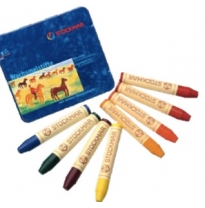STOCKMAR - stick crayons, tin of 8